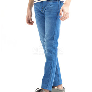 Pantalones Vaqueros de Hombre, Corte Recto, Ligeros, Casuales, Lavados, de Alta Calidad, 100% Algodón, Transpirables, en Oferta - Product Image 2