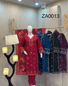 Colección SSumaira moda invierno Khaddar Salwar Kameez bordado 3 piezas vestido Conjunto elegante Plazo traje para damas - Product Image 4