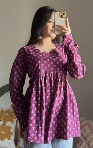 Unity Luxure 3825 Kurta évasée pour femme, d'été, décontractée, à imprimé floral, en Nylon/Coton, avec taille naturelle et encolure asymétrique - Product Image 5