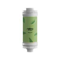 Filtre de douche coréen NEMO en plastique, 24 parfums, auto-remplaçable, thé vert lento, purificateur d'eau domestique à 2 étapes, à fixer sur robinet, anti-résidus