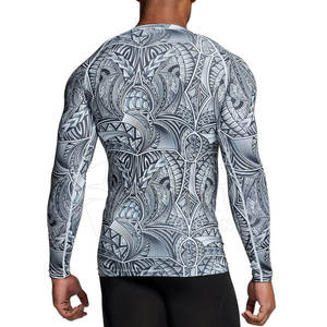 Best Selling Custom Made Private Label Rash Guard New Design Long Nylon Material for MMA and <b>Swimming</b> Low MOQ - Product Image 4