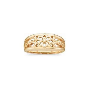 Stuller 14KY Floral Gold-Plated <b>Ring</b> 50441:294791P Fashionable HipHop Style Number Stainless Steel Alloy Inlay for Weddings - Product Image 1
