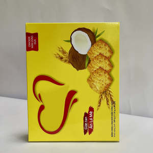 Custom Food Grade Paper Packaging <b>Box</b> For Coconut Sesame Crackers And Biscuits <b>Empty</b> <b>Box</b> Manufacturer - Product Image 4