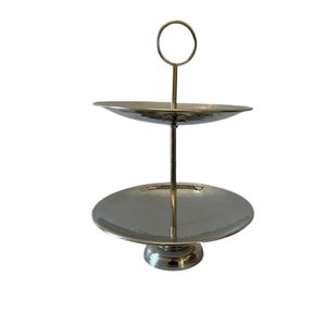Support à gâteau décoratif en métal à deux niveaux, de luxe, pour fruits et desserts, idéal pour les fêtes d'anniversaire - Product Image 5