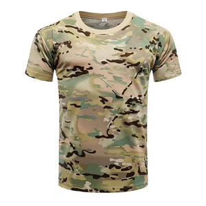 Camiseta de Camuflaje de Manga Corta 100% Algodón, Precio Económico al por Mayor, Camisetas de Camuflaje Lisas y Cómodas de Manga Corta en Venta - Product Image 2