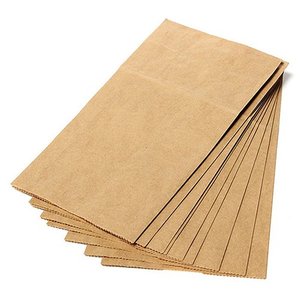 Bolsa de papel Kraft marrón Natural SOS, bolsa de papel Kraft marrón de fondo plano, para llevar comida - Product Image 6