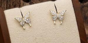 Moissanite Butterfly Necklace Sterling Silver Butterfly Necklace Set <b>Beautiful</b> Butterfly Jewelry Gift Gift for Her - Product Image 3