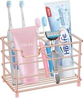Haute qualité métal mural pâte à dents/porte-brosse Style moderne pour la maison hôtel salle de bain salle de bain utilisation partie ensembles de salle de bain