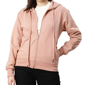 Sudaderas con capucha lisas Fabricante de mujeres Algodón suave Manga larga Jersey informal Sudadera CON CAPUCHA DE MODA transpirable OEM a granel - Product Image 6