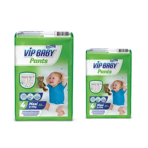 Bulk Supply Baby Diaper 8 To 19 kg 30 PCS VIP Baby Pants Super Absorbing Baby Diaper at Wholesale Price