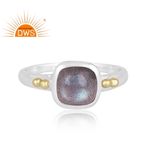 Best Quality Fine Sterling Silver Natural <b>Labradorite</b> Gemstone Stackable <b>Ring</b> Custom Jewelry Manufacturer - Product Image 2
