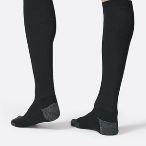 Knee High Customizable Sports <b>Socks</b> 100% Cotton Breathable Solid <b>Black</b> for Soccer Baseball Rugby Summer Use Unisex Adults Youth - Product Image 1