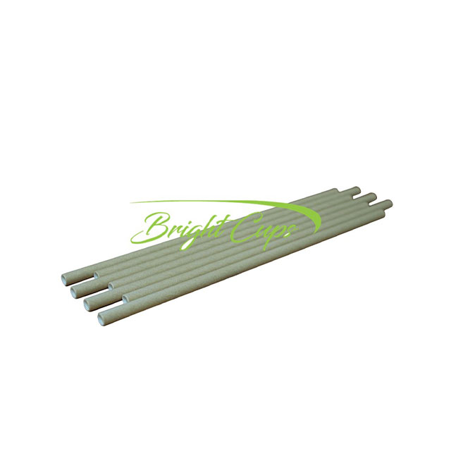 Enormous Quality 7.75"x6mm Waterproof Regular Flat Non Individual Kraft Paper Straw