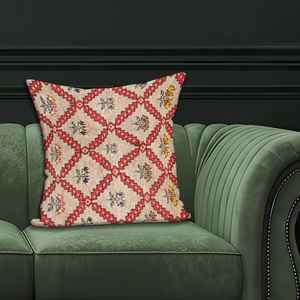 Coussin imprimé floral vibrant : Décoration d'intérieur chic et moderne, 16"x16" - 40x40 cm - Product Image 1