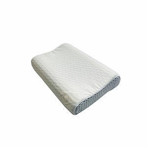 Palm Oil Foam Core 3D Cooling Airflow Groove Knitted Soft Fabric OEM ODM Manufacturer Ergonomic Orthopedic <b>Pillow</b> Natural - Product Image 6