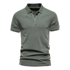 Camiseta Polo Clásica de Punto para Hombre, Camiseta Deportiva con Cuello Polo, Talla S - Product Image 5