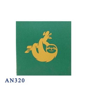 Best Seller Handmade Kirigami 3D Pop-up Animals Greeting Card <b>Sloth</b> Laser Cut Paper Wedding Birthday <b>Gifts</b> Wholesale - Product Image 3