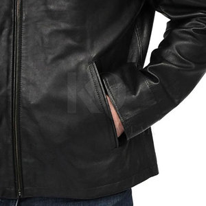Veste en cuir de vache pour homme, respirante, chaude pour l'hiver, décontractée, réversible, écologique, logo frontal, haute qualité, prix - Product Image 6