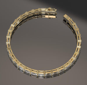 Pulsera de Diamantes de Moissanita Atemporal para Mujer, Piedras Redondas Brillantes, Diseño Elegante y Sofisticado, Joyería Fina - Product Image 3