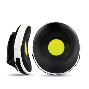 Manoplas de boxeo personalizadas de cuero de nuevo estilo al por mayor, almohadillas de enfoque redondas, manoplas de velocidad, manoplas cómodas para boxeo - Product Image 5