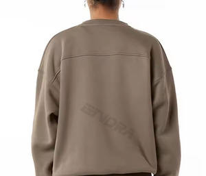 เสื้อมีฮู้ดผ้าฟลีซสตรีทแวร์ผ้าคอตตอนโอเวอร์ไซส์พิมพ์ลายเสื้อฮู้ดผ้าถักสำหรับผู้หญิง - Product Image 3