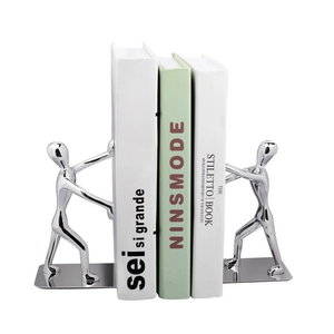 Serre-livres fantaisie argent poli décoratif fait à la main serre-livres en métal serre-livres en métal forme de dauphin concepteur fait à la main - Product Image 2