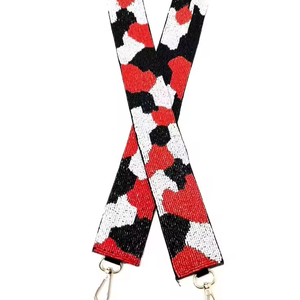 Embroidery Seed Beaded Purse Straps for Bride and Collegiate Beaded Belts Collection Fashion Accessories - Product Image 1
