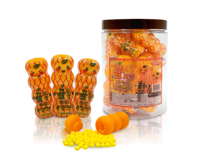 Koreaanse Snacks Groothandel Oranje Bolvormige Kauwgom Snoepjes Fruitig Aroma Private Label/OEM Zakje 24 Maanden Houdbaarheid 11g