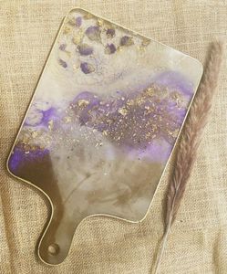 Planche à découper en résine et en bois accrocheuse avec beauté naturelle et sécurité alimentaire idéale pour les chefs à domicile et les stylistes de cuisine - Product Image 3