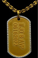 Collier personnalisé plaqué or 10 carats pour homme, pendentif plaque militaire 2D/3D avec diamant Moissanite certifié IGI, style Hip-hop pour les fêtes