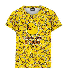 3D lindo pato amarillo impreso camiseta patrón de goma camiseta divertida calle superior neutral manga corta sublimación camisa impresión Digital - Product Image 1