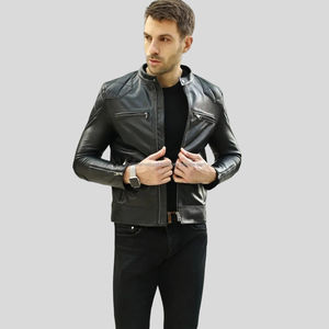 Chaqueta de Cuero de Primera Calidad para Hombre, Estilo con Cuero Vacuno 100% Original - Product Image 5