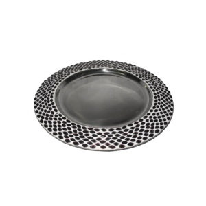 จานจานเสิร์ฟสลัดผักและผลไม้ตกแต่งด้วยเคลือบฟันสไตล์หรูหราจานที่ชาร์จสำหรับเสิร์ฟอาหาร - Product Image 2