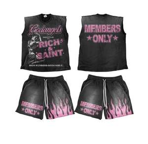 เสื้อกล้ามกางเกงขาสั้นแห้งเร็วของผู้ชายเสื้อกล้ามระบายอากาศสำหรับวิ่งยิมกีฬากลางแจ้งดีไซน์ตามสั่งขนาดพิเศษ - Product Image 2