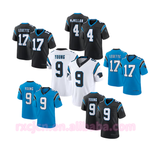 カロライナ #4テタイロアマクミラン #17ザビエルレゲット #9ブライスヤング女子ユースアメリカンフットボールジャージー男子ショートステッチ - Product Image 1