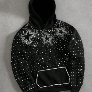 Sudadera con Capucha Personalizada de Corte Regular, de Alta Calidad, Impermeable, para Invierno, Estilo Urbano, con Pedrería, Forro Polar, Color Negro, para Hombre, 2026 - Product Image 1