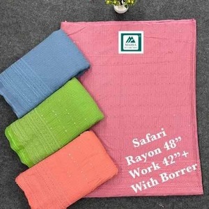 Thanh lịch Rayon lucknowi chikan kurta ăn mặc vải mềm mại thoáng khí thân thiện với môi thêu dệt 100% Rayon cô gái chàng trai dân tộc - Product Image 3