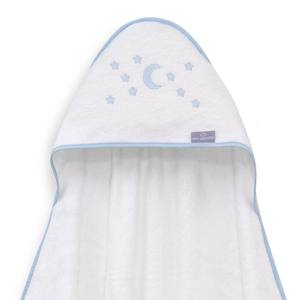 Serviette de bain en bambou 100x100 Mod. Luna Estrellas Bleu avec des étoiles pour les produits de bain pour bébé - Product Image 1