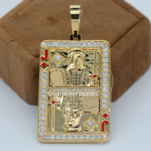 Tendance Nouvelle Arrivée Hommes Élégant 14 kt Or Jaune Moissanite Pendentif Diamant avec Avancée VVS Clarté Diamant pour Hommes - Product Image 2