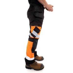 Pantalon de travail de sécurité multi-poches en coton pour homme, résistant, réfléchissant, conforme à la norme ANSI classe 1, imperméable, avec logo personnalisé - Product Image 2