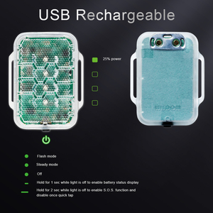 Trí tuệ Pharos 7 có thể sạc lại đèn hiệu nhấp nháy có thể nhìn thấy từ 400 mét, tín hiệu cảnh báo Vai ánh sáng - Product Image 3