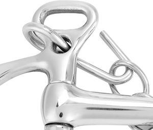 Mors à bas port Kimberwick en acier inoxydable avec embouchure lisse pour usage vétérinaire - Product Image 4
