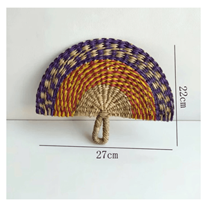 Abanico de Mano de Paja Marina Natural, Abanico de Paja Marina para Ceremonias, Recuerdos de Eventos y Refrescante, Hecho en Vietnam - Product Image 6