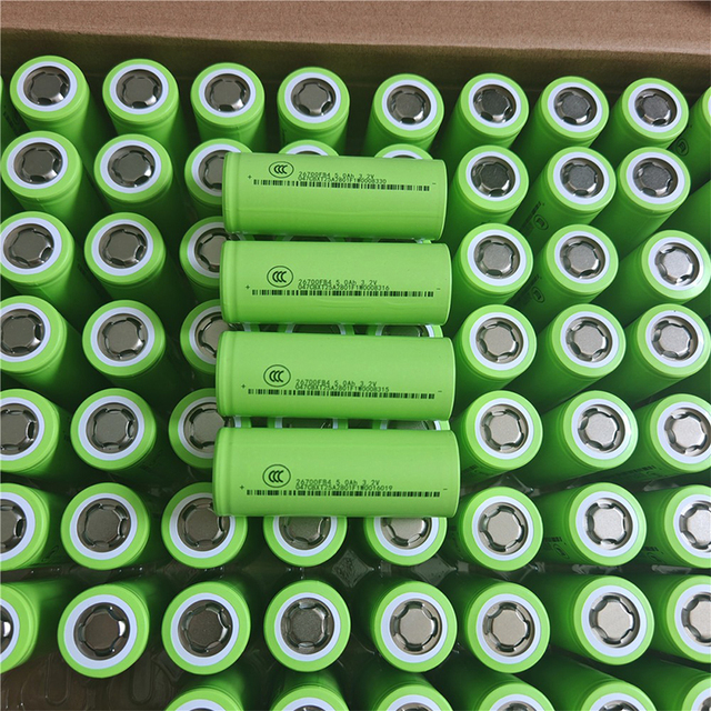 26700 3.7V 5000mAh Rechargeable LiFePO4 Battery Cell for Solar Energy Storage Electric Scooters LED Lights Backup 18350 21700