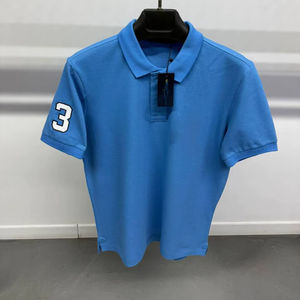 T-shirt en coton uni pour homme, manches courtes, col en V, décontracté, respirant, écologique, OEM ODM, logo personnalisé, broderie frontale, vierge - Product Image 1