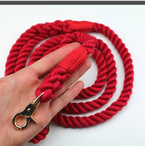 ชุดสายจูงสุนัขแบบทำมือเชือกคอตตอนมีสีทนทาน - Product Image 2