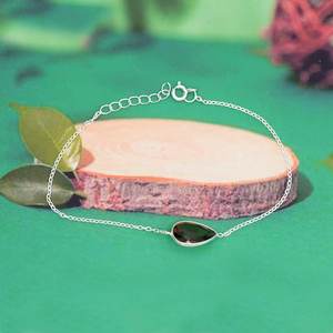 Handmade 925 Sterling <b>Silver</b> <b>Bracelet</b> Natural Smoky Quartz Brown Gemstone Fashionable <b>Bangle</b> Perfect Gift - Product Image 2