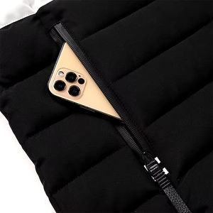 Chaqueta de Invierno para Hombre, de Cuero PU, con Capucha, Estilo Casual, Oversize, Tipo Bomber, Gruesa, Acolchada, para Exteriores, Talla Grande - Product Image 6