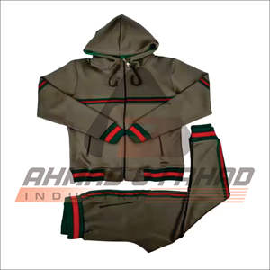 Survêtement Homme Personnalisé Style Sport Hivernal en Polyester avec Capuche et Pantalon, Logo d'Entreprise Personnalisé, Taille Élastique - Product Image 1