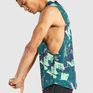 Fitness Tank Top Logotipo personalizado Camisa sin mangas Running Muscle Workout Bodybuilding Stringer Sport Vest Men Tank Top - Product Image 3